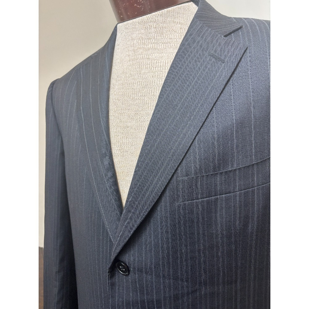 Ermenegildo Zegna Pinstripe Blazer Wool Sport Coat 3-Button Suit‎ Jacket 44L 54L